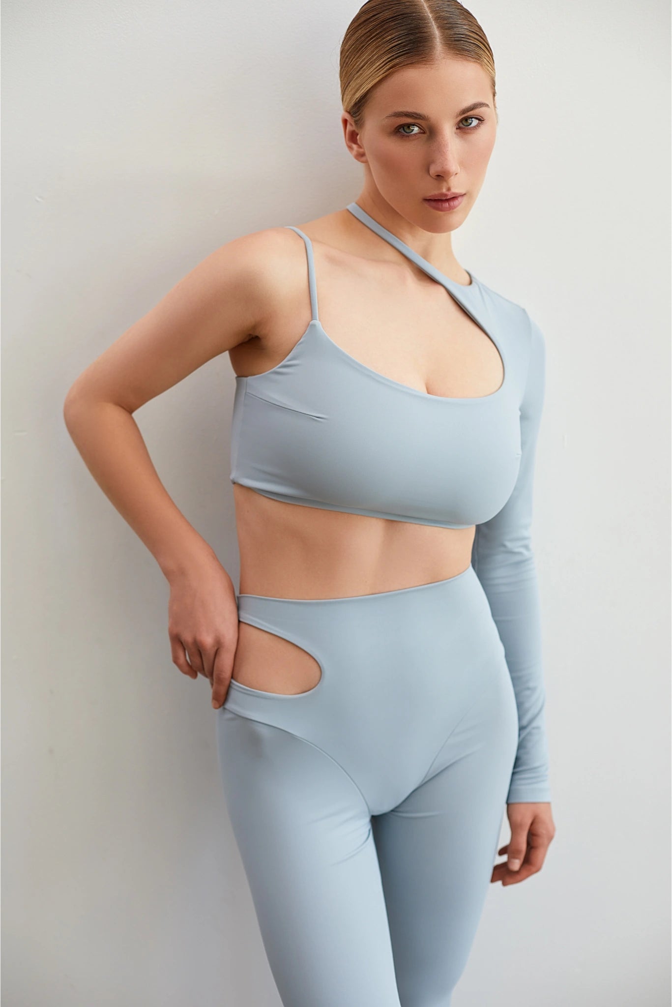 One Shoulder Longsleeve Balance Brown