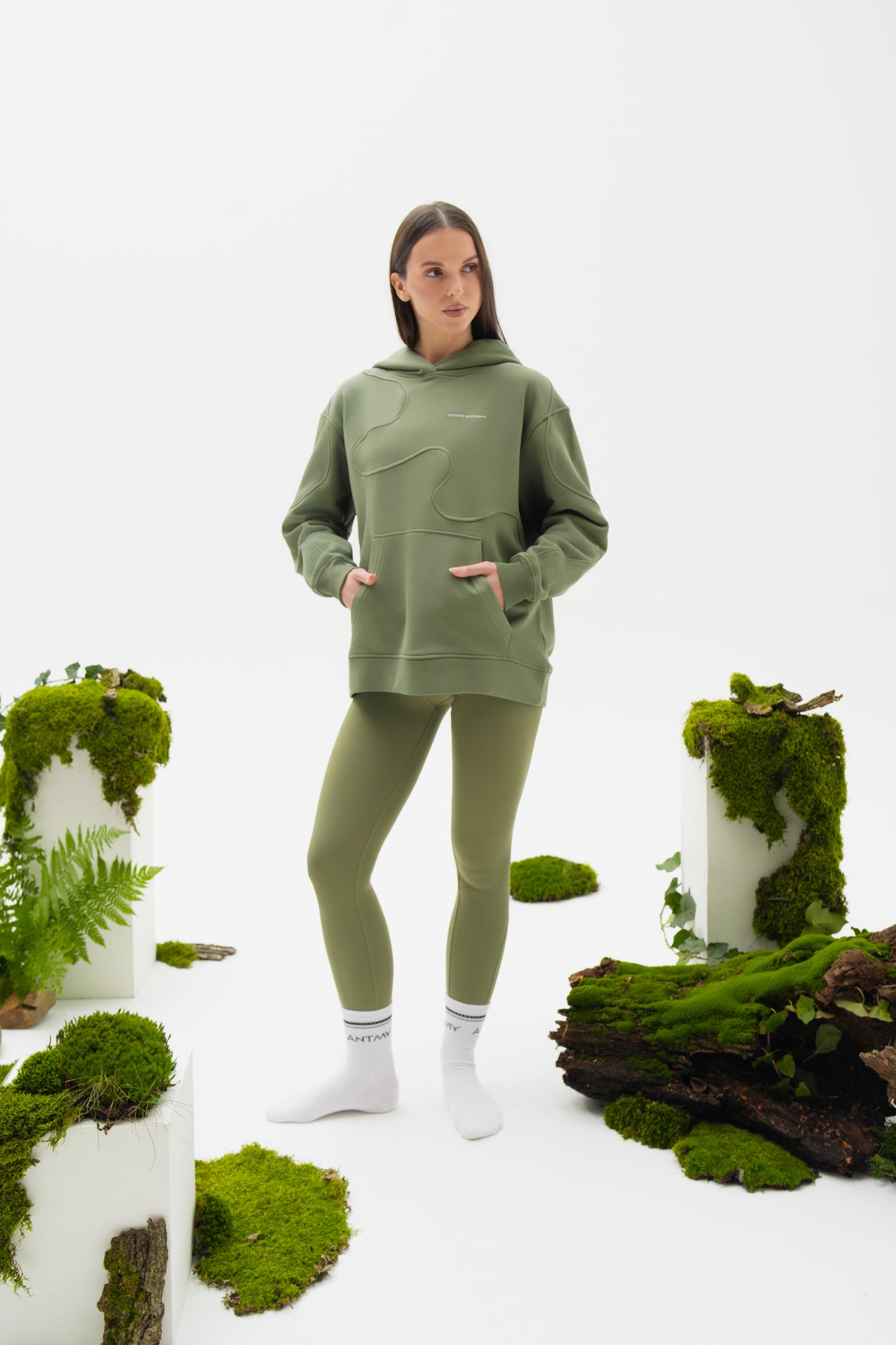 Mikina ESSENCE Khaki