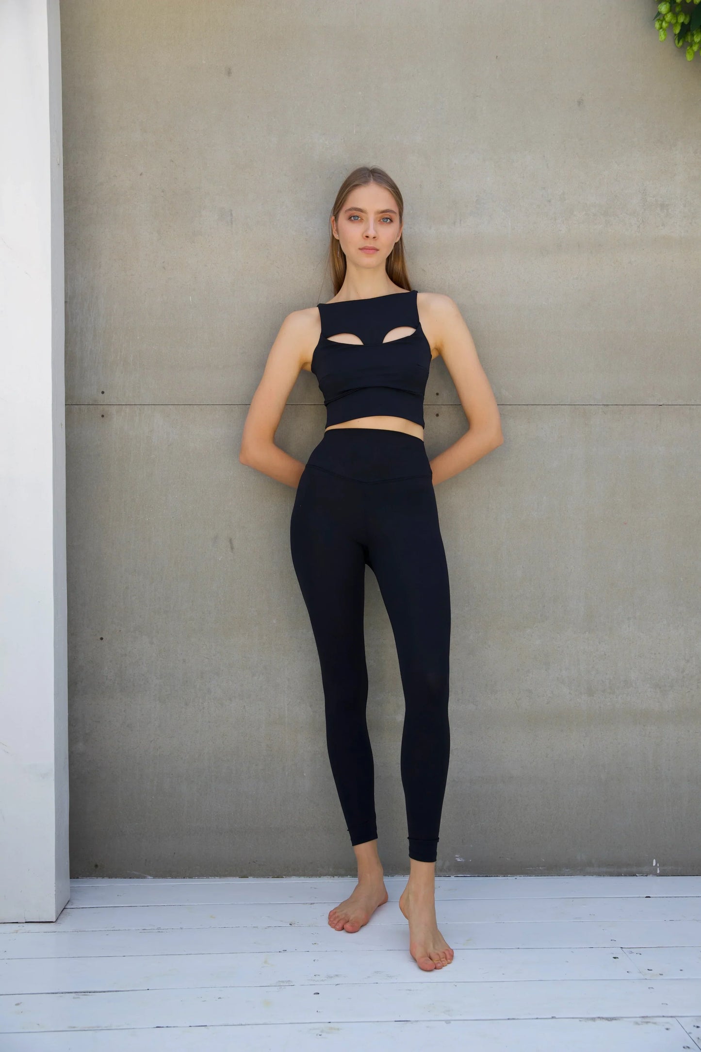 Нigh-waisted leggings Blue