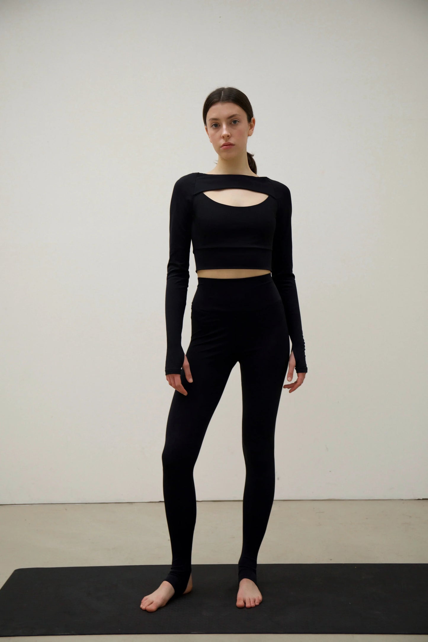 Нigh-waisted leggings White