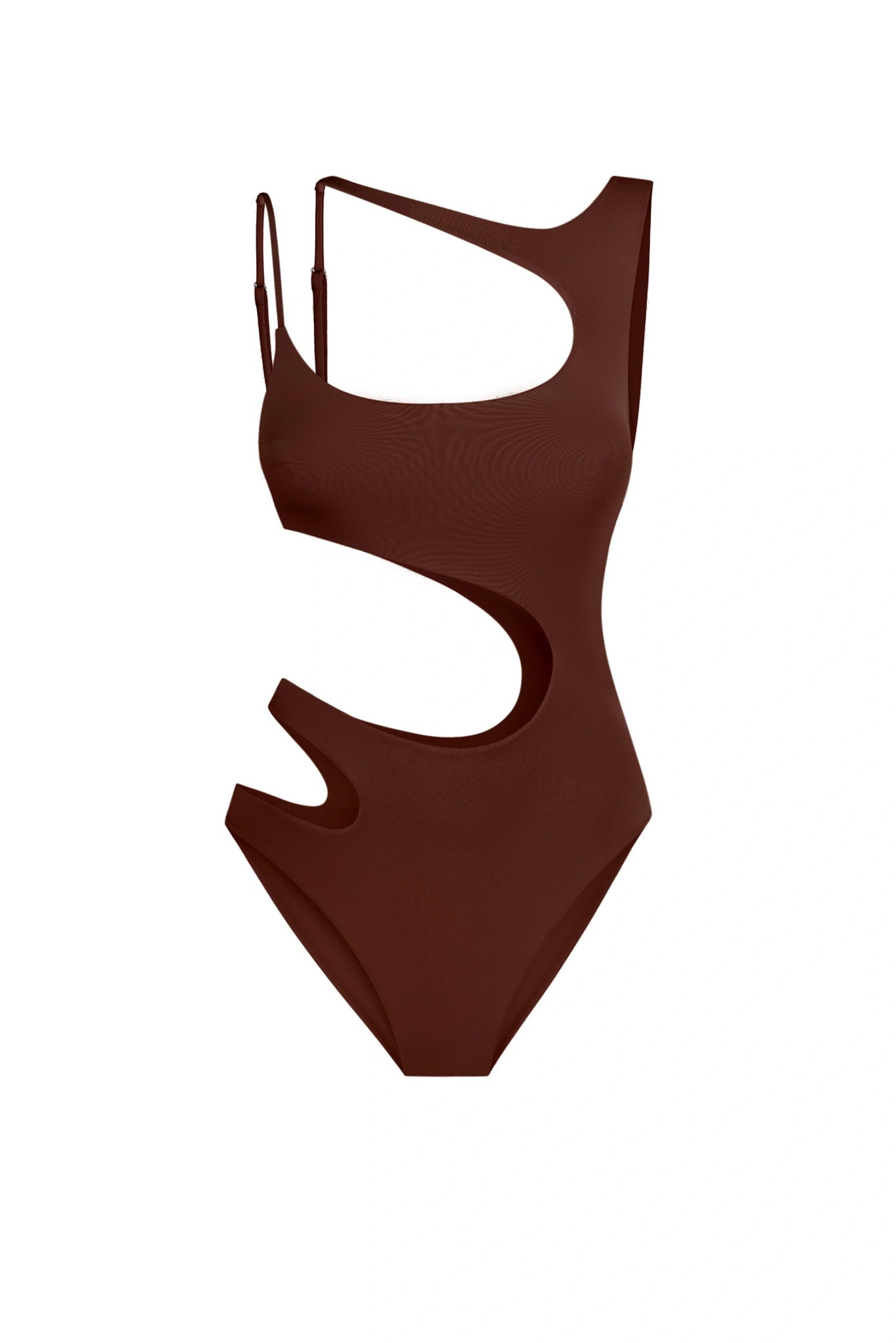 Цільний купальник з вирізами Balance коричневий