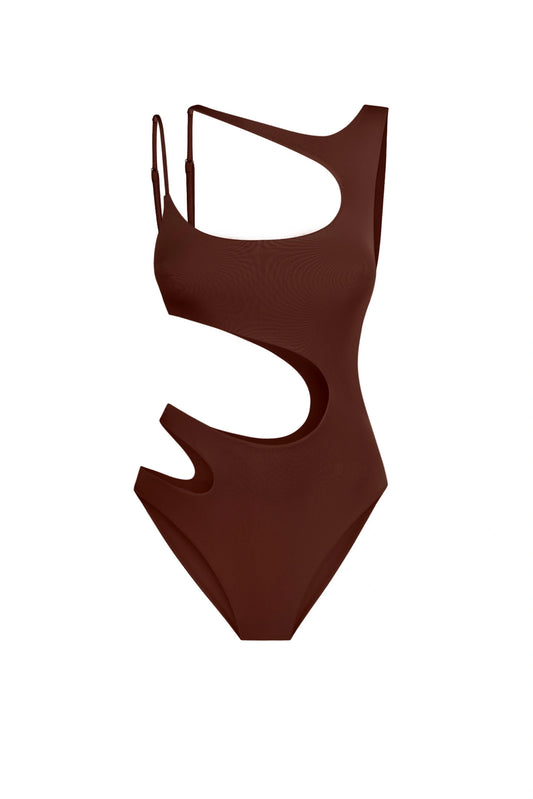 Сut-out swimsuit Balance Brown