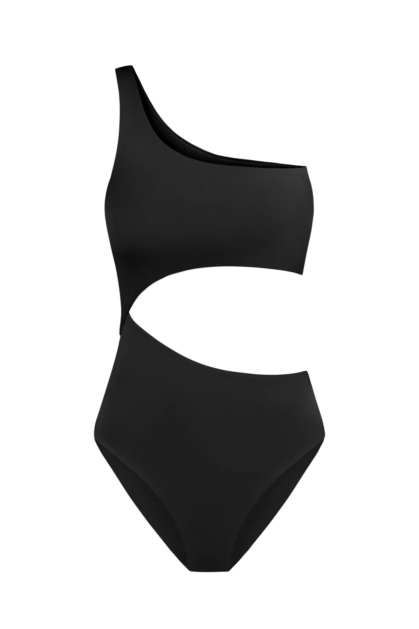 Оne-shoulder swimsuit Picasso Black/Coffee