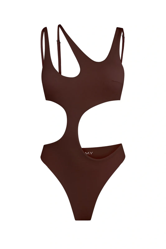 Сut-out swimsuit Flux Brown