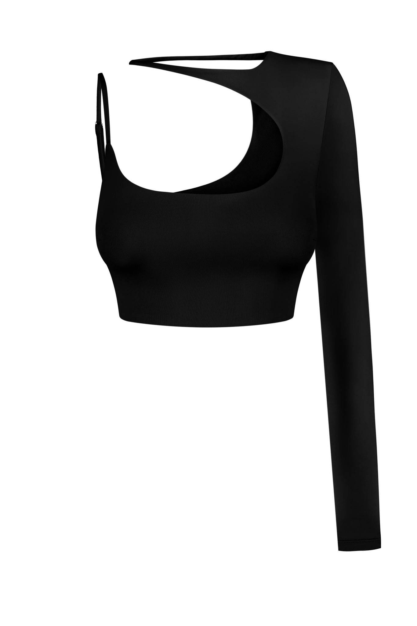 One Shoulder Longsleeve Balance Brown