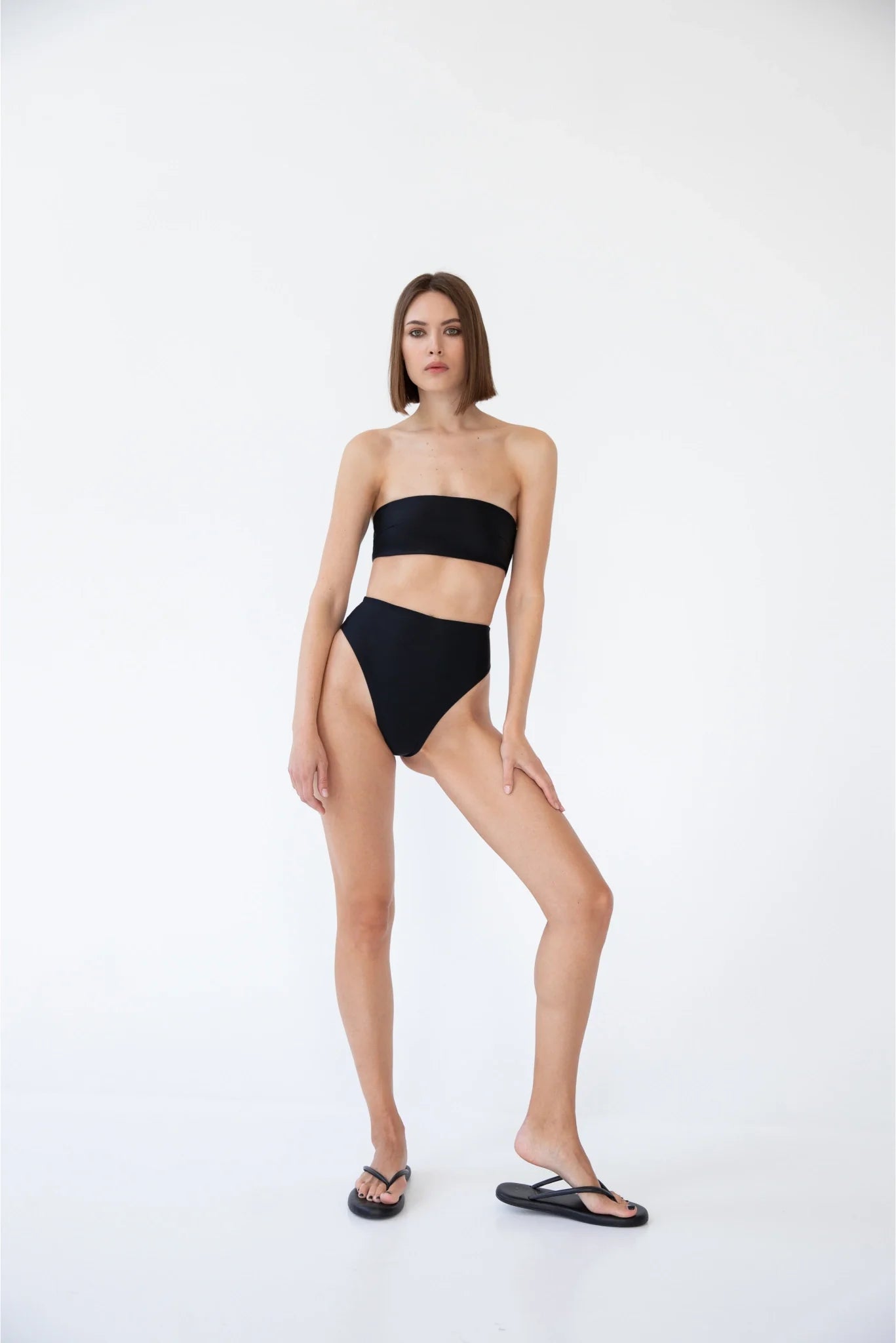 Нigh-waisted Вikini Brown